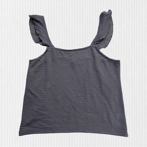 SO. Ruffle Sleeve Tank Top